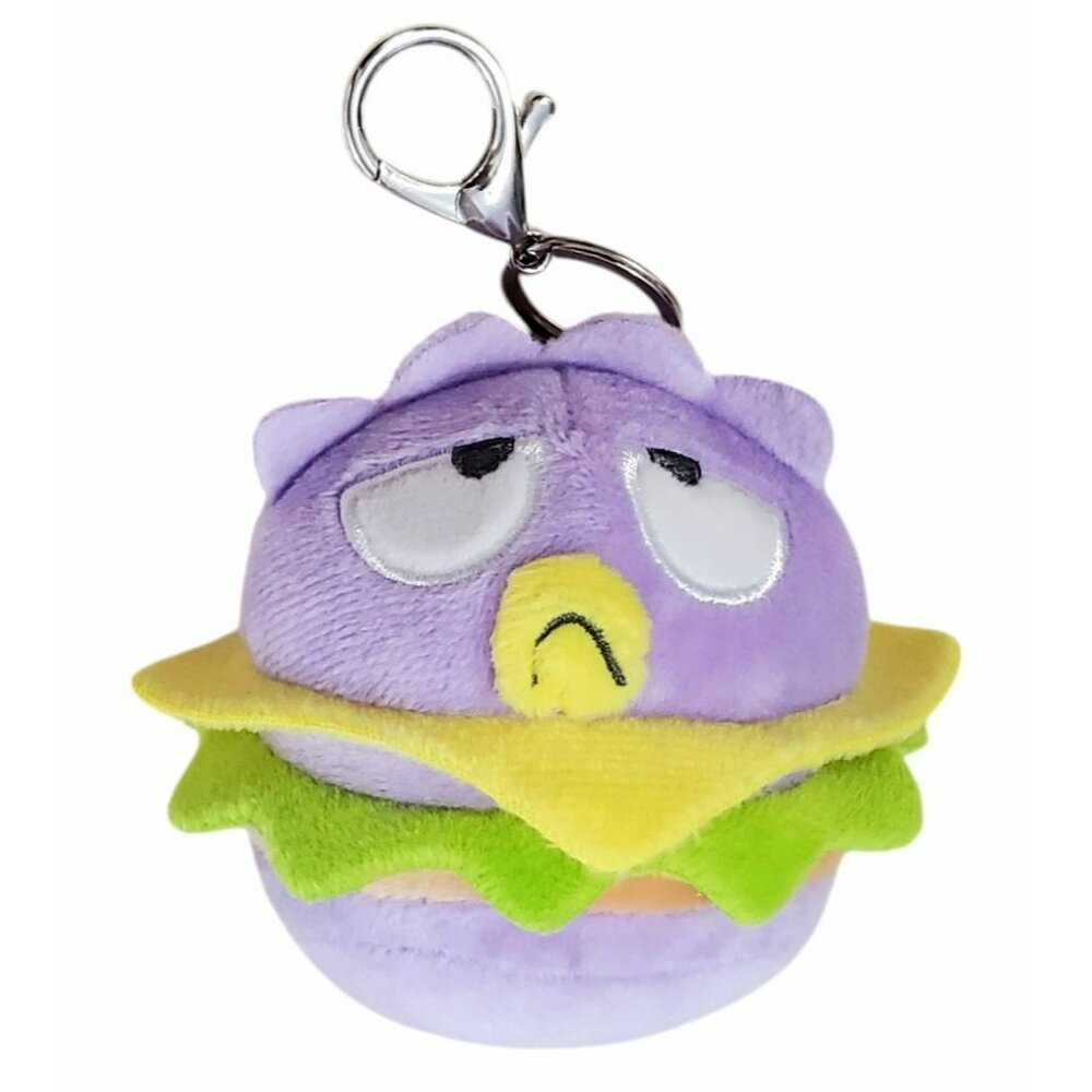 Sanrio Plush Burger Charm Clip Kidrobot Jacket Backpack Zipper Pull Key Maru